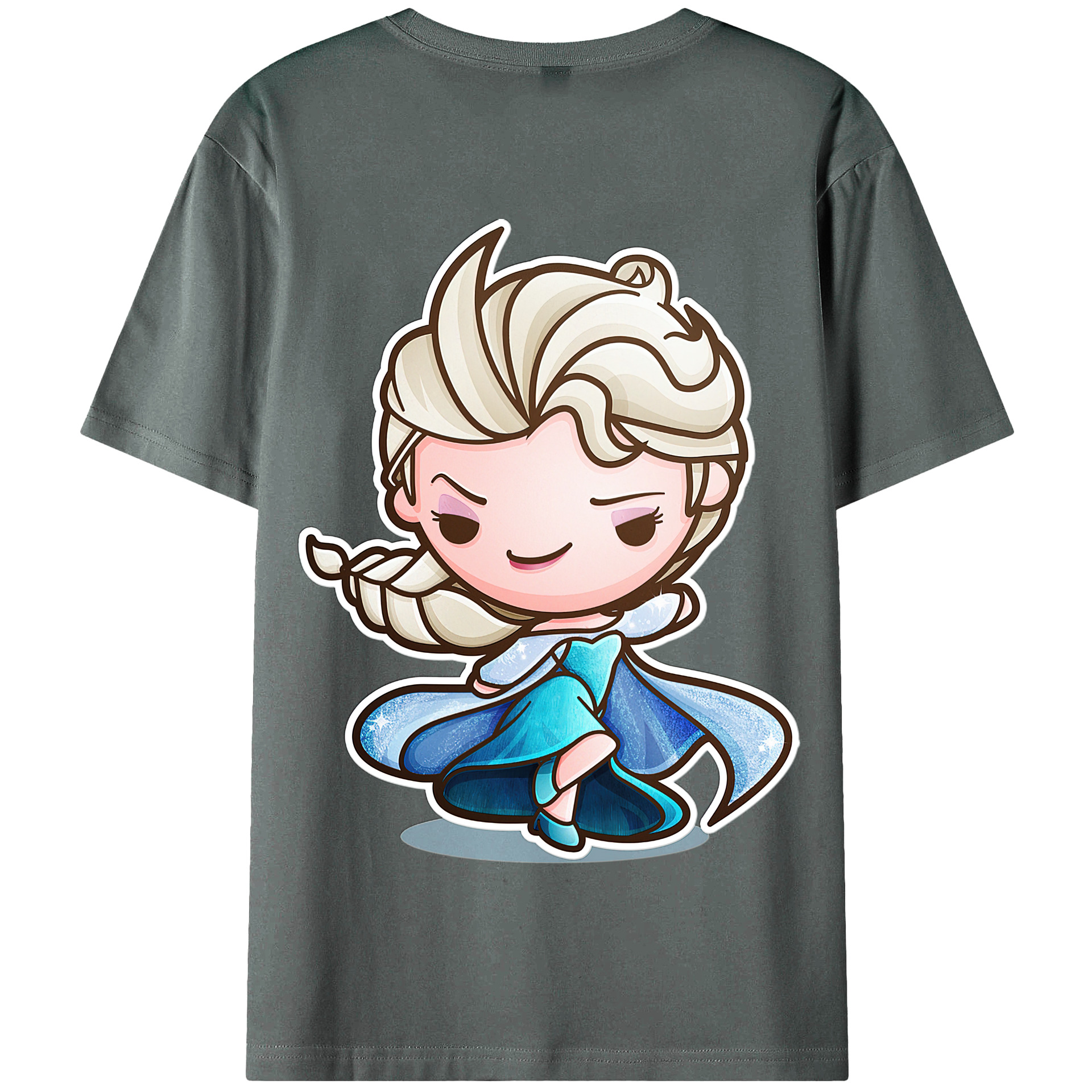（画像用） アナと雪の女王 アンナ エルサ Frozen Anna Elsa 綿100％半袖Tシャツ（背面プリント）